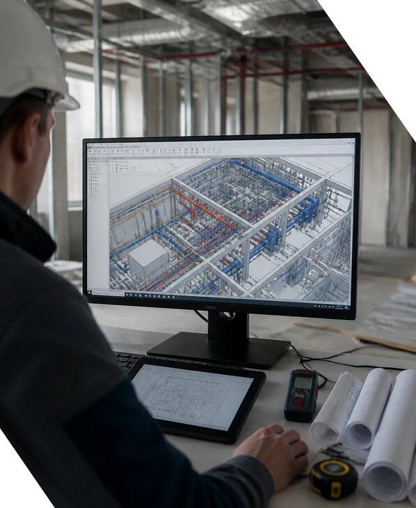 Создание BIM модели инженерных сетей для объектов в Амурске